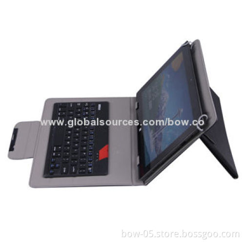 Universal Leather Case for 9 and 10-inch Tablets with Bluetooth Keyboard